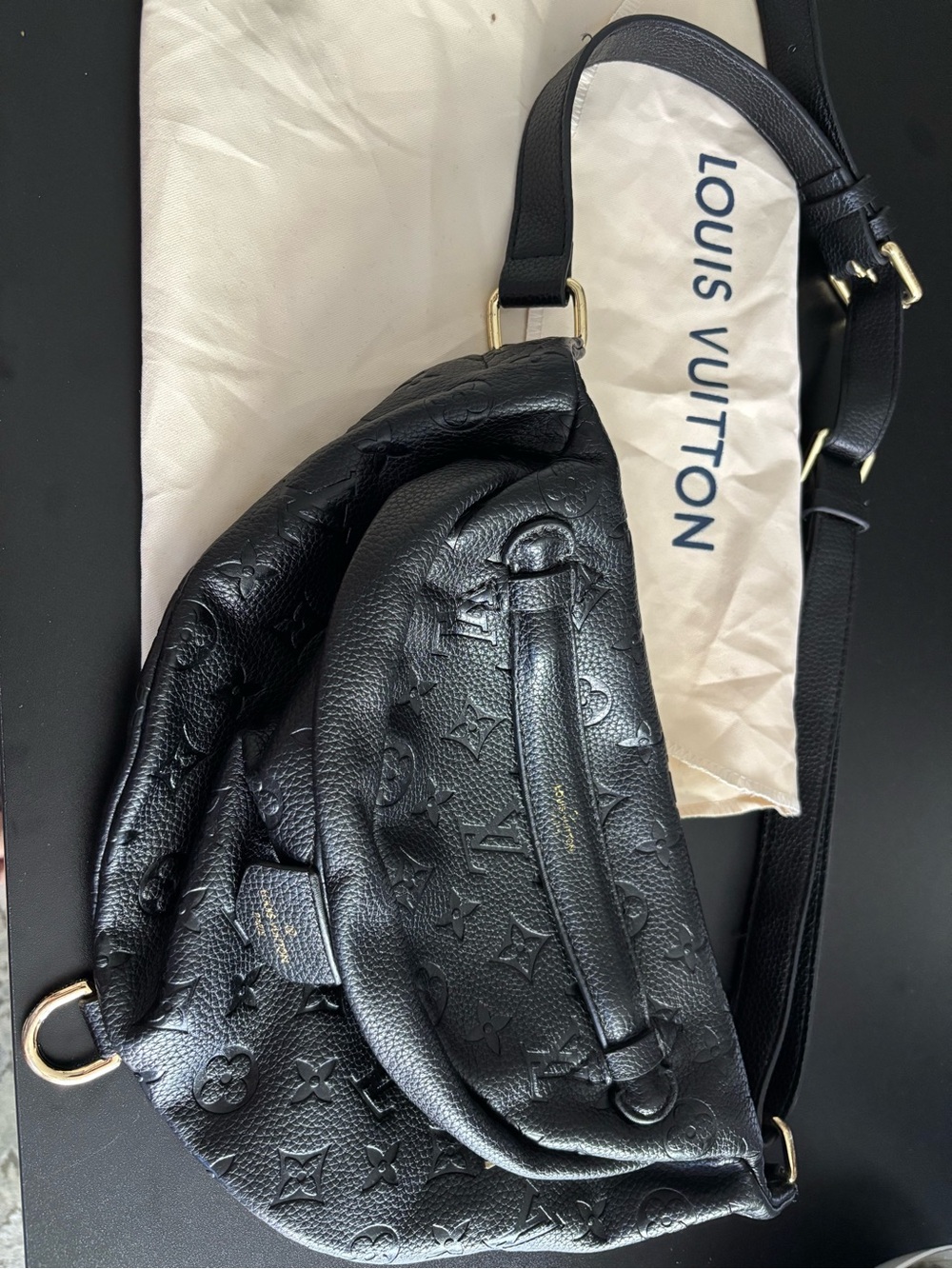 Louis Vuitton Black Monogram Empreinte Crossbody Bag